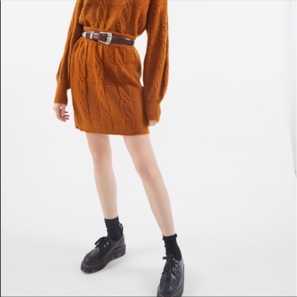 NWT urban outfitters Cable knit sweater skirt - Picture 1 of 9